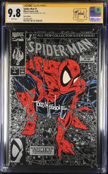 Image of Spider-Man #1 Silver Edition CGC 9.8 Signed by Todd McFarlane
