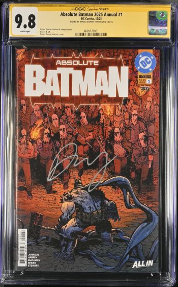 Image of Absolute Batman 2025 Annual #1 CGC 9.8 Signed by Daniel Warren Johnson