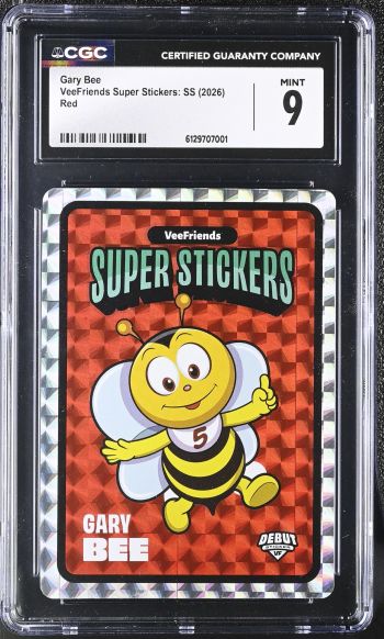 Image of Gary Bee | VeeFriends Super Stickers: SS | Red | CGC 9