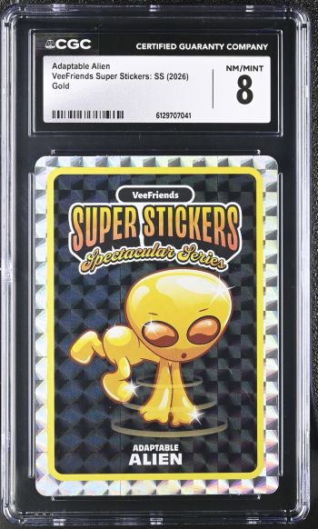 Image of Adaptable Alien | VeeFriends Super Stickers: SS | Gold | CGC 8