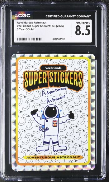 Image of Adventurous Astronaut | VeeFriends Super Stickers: SS | 5 Year OG Art | CGC 8.5