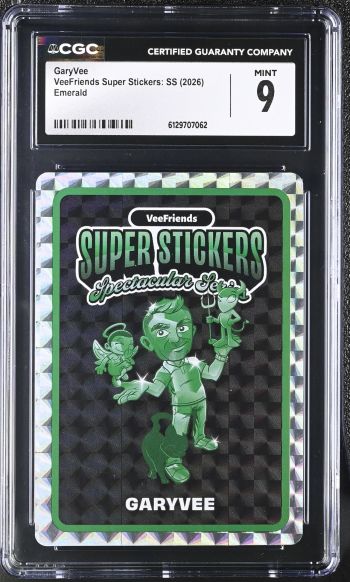 Image of GaryVee | VeeFriends Super Stickers: SS | Emerald | CGC 9
