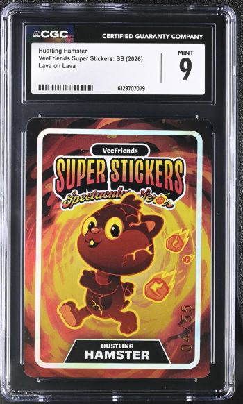 Image of Hustling Hamster | VeeFriends Super Stickers: SS | Lava on Lava | CGC 9