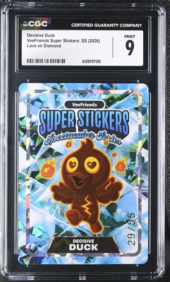 Image of Decisive Duck | VeeFriends Super Stickers: SS | Lava on Diamond | CGC 9