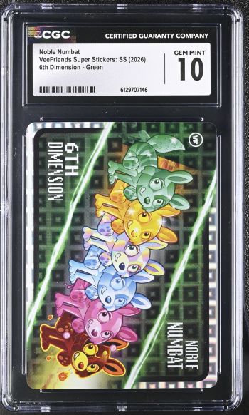 Image of Noble Numbat | VeeFriends Super Stickers: SS | 6th Dimension, Green | CGC GEM MINT 10