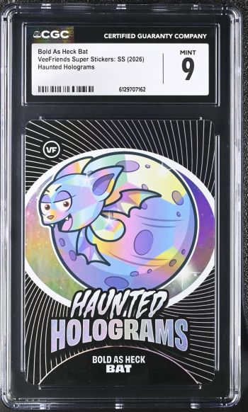 Image of Bold As Heck Bat | VeeFriends Super Stickers: SS | Haunted Holograms | CGC 9
