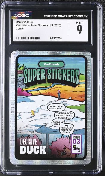 Image of Decisive Duck | VeeFriends Super Stickers: SS | Comic | CGC 9