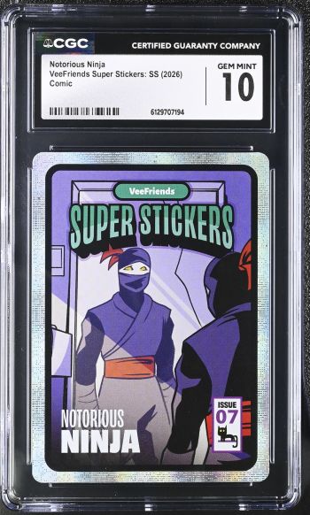 Image of Notorious Ninja | VeeFriends Super Stickers: SS | Comic | CGC GEM MINT 10