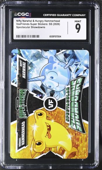 Image of Nifty Narwhal & Hungry Hammerhead | VeeFriends Super Stickers: SS | Spectacular Showdowns | CGC 9