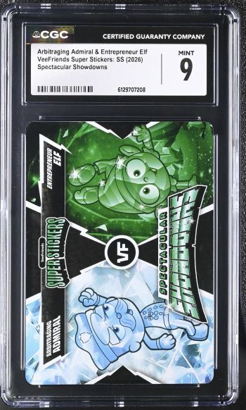 Image of Arbitraging Admiral & Entrepreneur Elf | VeeFriends Super Stickers: SS | Spectacular Showdowns | CGC 9