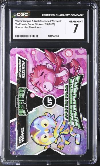 Image of Vibe'n Vampire & Well-Connected Werewolf | VeeFriends Super Stickers: SS | Spectacular Showdowns | CGC 7