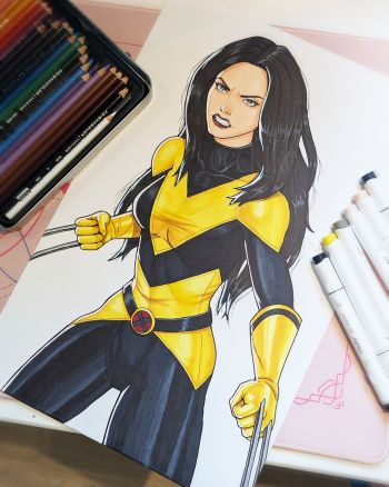 Image of X-23 Wolverine Laura Kinney 11*17 inches Original Art