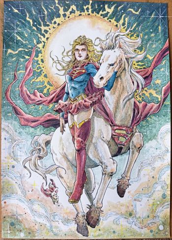Image of Supergirl & Comet the Super-Horse original art