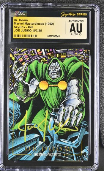 Image of Dr. Doom Marvel Masterpieces #26 CGC Signature Series Signed by Joe Jusko