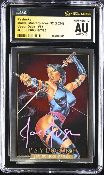 Image of Psylocke #65 Marvel Masterpieces '92 CGC Authentic Signed by Joe Jusko