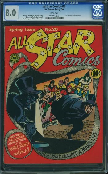Image of All Star Comics #20 CGC 8.0