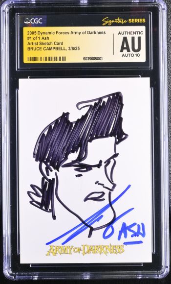 Image of Army of Darkness #1 Ash Artist Sketch Card Signed by Bruce Campbell