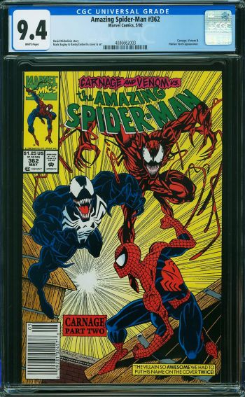 Image of Amazing Spider-Man #362 CGC 9.4