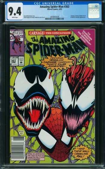 Image of Amazing Spider-Man #363 CGC 9.4