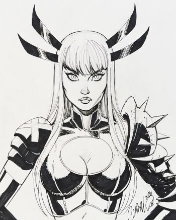 Image of Magik 8x10 Sketch and Inked by J. Scott Campbell