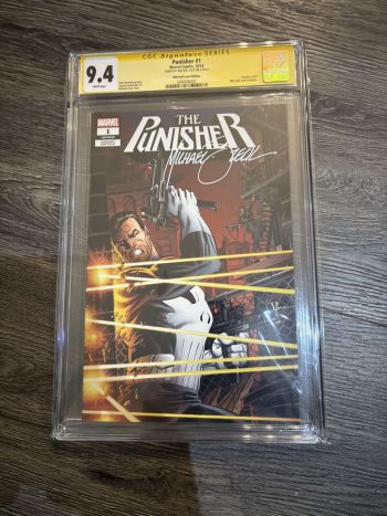 Image of Punisher #1 CGC GRADED 9.4.  Signed by Michael Zeck!