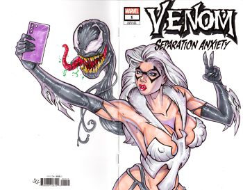 Image of Black Cat Venomized illustrated by Sly!