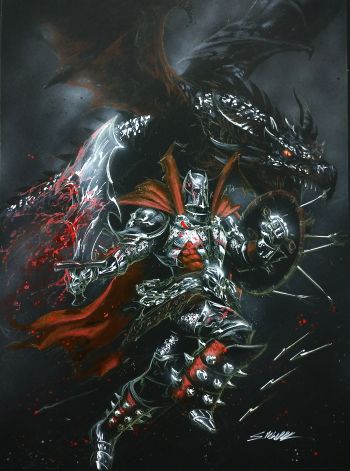 Image of Medieval Spawn Black paper by Manu Silva 