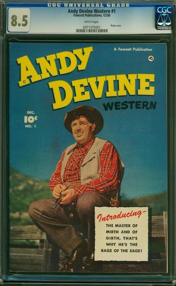 Image of Andy Devine Western #1 CGC 8.5