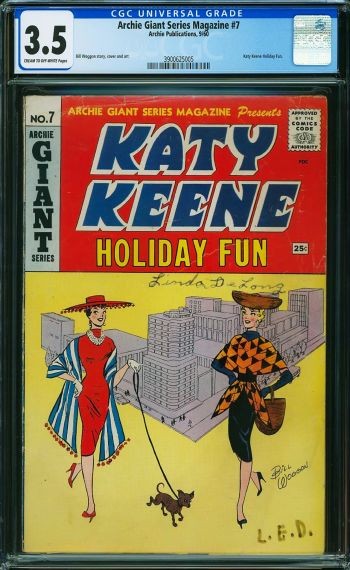 Image of Archie Giant Series Magazine #7 Katy Keene Holiday Fun CGC 3.5