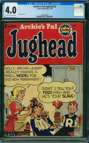 Image of Archie's Pal Jughead #2 CGC 4.0