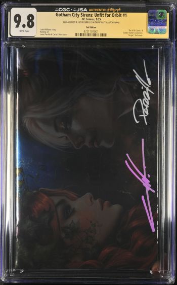 Image of Gotham City Sirens: Unfit for Orbit #1 CGC 9.8 Signed by Carla Cohen & Lucio Parrillo