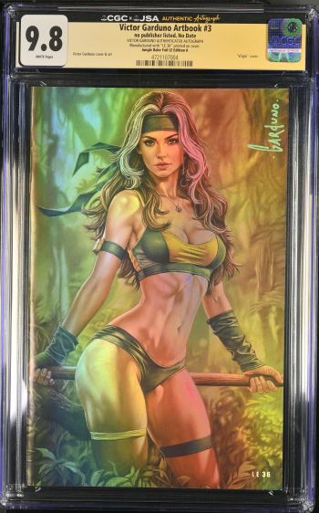 Image of Victor Garduno Artbook #3 Jungle Babe Foil LE Edition A CGC 9.8 Signed by Victor Garduno