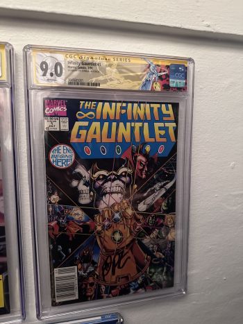 Image of Infinity Gauntlet #1 CGC 9.0 Signed by Jim Starlin