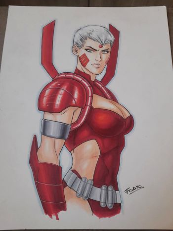 Image of WildCats Sister Zealot Colored Art by Marcio Fiorito