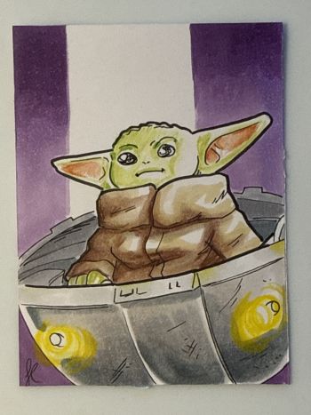 Image of Grogu Sketch Card