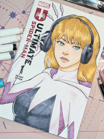 Image of Ultimate Spider-Man #1 (Spider-Gwen) Sketch Cover