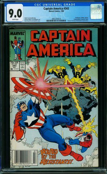 Image of Captain America #343 CGC 9.0