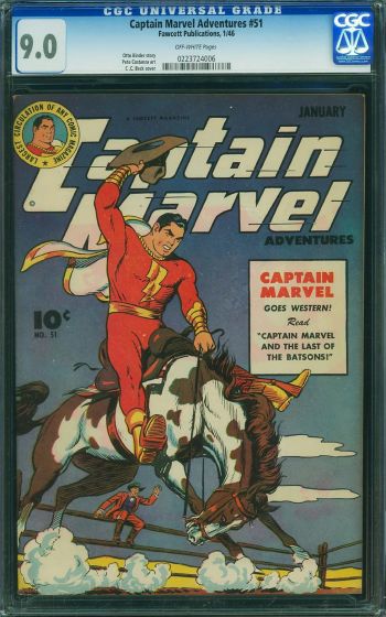 Image of Captain Marvel Adventures #51 CGC 9.0