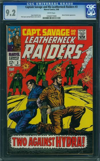 Image of Captain Savage and His Leatherneck Raiders #3 CGC 9.2