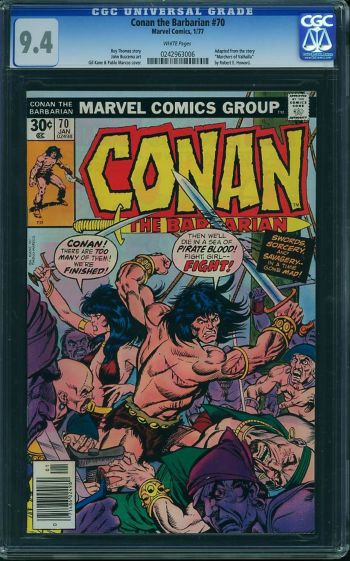 Image of Conan the Barbarian #70 CGC 9.4