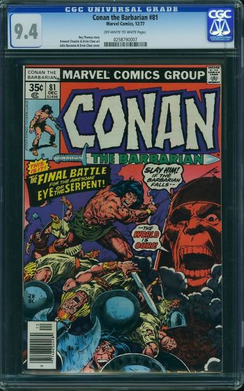 Image of Conan the Barbarian #81 CGC 9.4