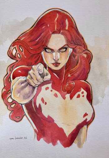 Image of Phoenix Jean Grey Illustration 9x12