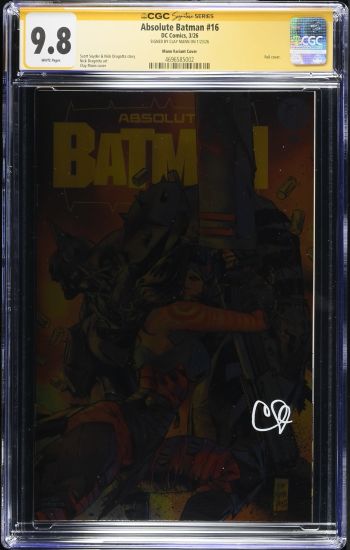 Image of Absolute Batman #16 CGC 9.8 Signed by Clay Mann