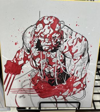 Image of Weapon X Wolverine Original Shikishi Art