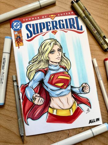 Image of Supergirl Sketch Cover by Kang Jing (KJ)