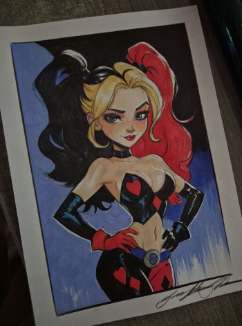 Image of Harley Quinn - Pinup art by Guilherme Silva - 8,9" x 11,8"