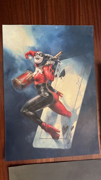 Image of Harley Quinn – Original Oil Painting 🎭💥 A3 size