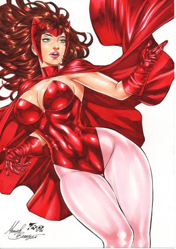 Image of Scarlet Witch Pin Up 9x12