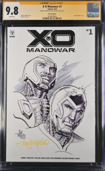 Image of X-O MANOWAR #1 (2020) CGC 9.8 SS – CUSTOM SKETCH & SIGNED BY SAL VELLUTO​