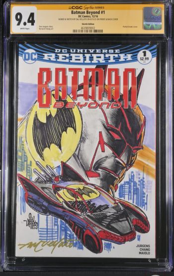 Image of Batman Beyond #1 Rebirth - CGC 9.4 SS - FULL COVER Sal Velluto Sketch